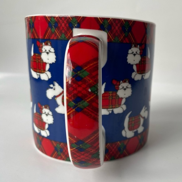 Scottish Terrier Dog Plaid Pattern Christmas Holiday Coffee Mug - Picture 2 of 7